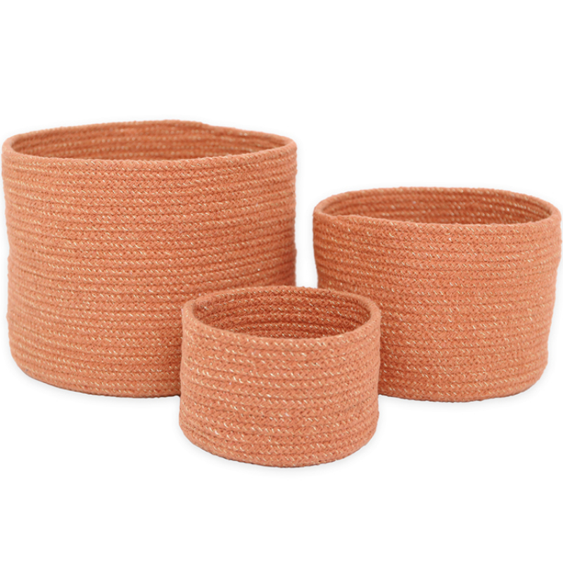 Lot de 3 paniers de rangement Ilse ambre (Nattiot) - Image 1