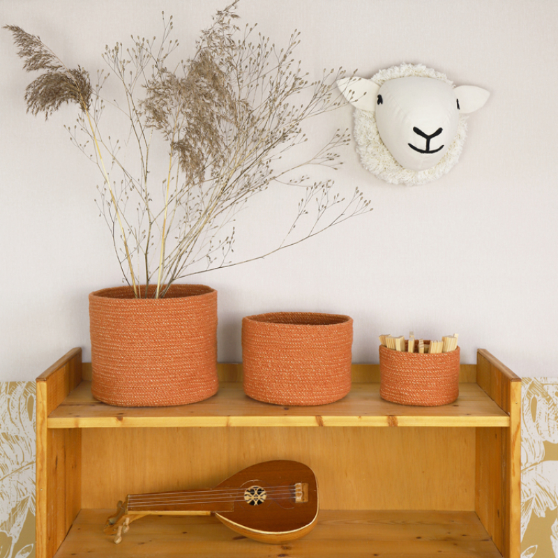 Lot de 3 paniers de rangement Ilse ambre (Nattiot) - Image 2