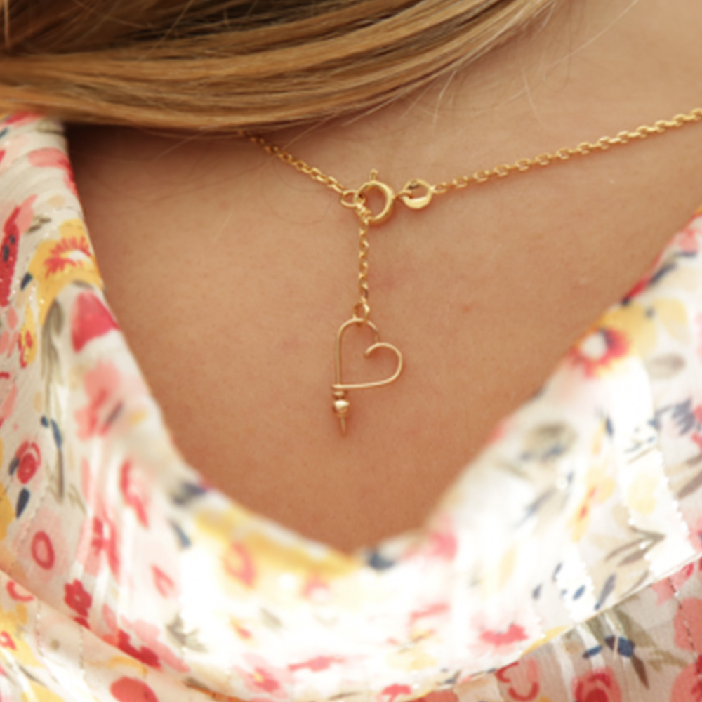 Collier Mon petit cœur (goldfilled jaune 14 carats) (Padam Padam) - Image 1