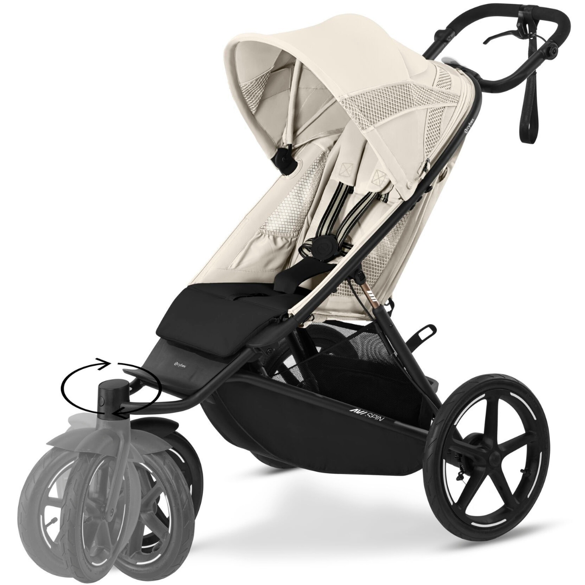 Poussette tout-terrain AVI SPIN Seashell Beige (Cybex) - Image 2