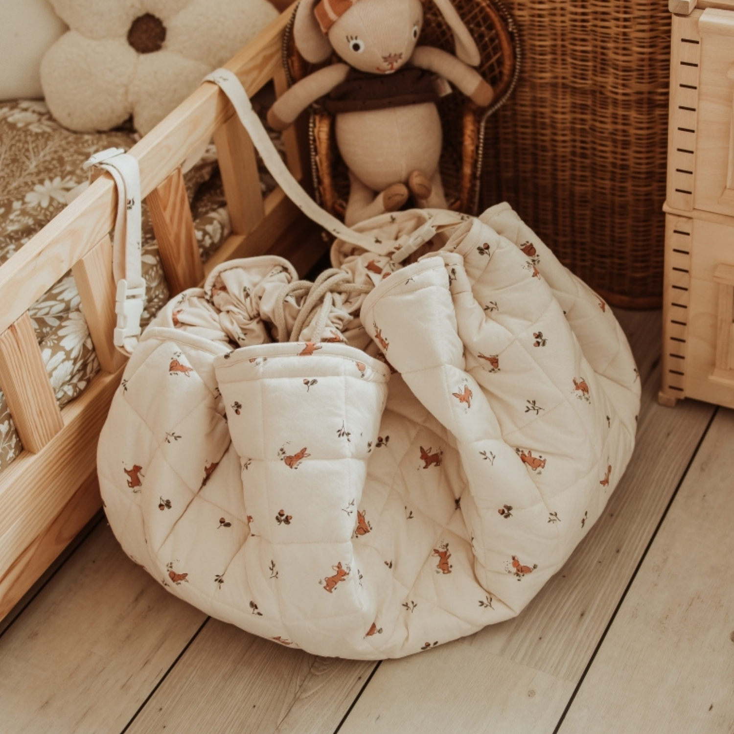 Tapis de jeu nomade 2 en 1 Organic Rabbit (Play&Go) - Image 5