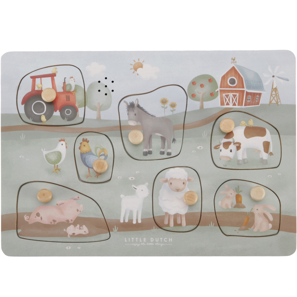Puzzle sonore en bois Little Farm (Little Dutch) - Image 1
