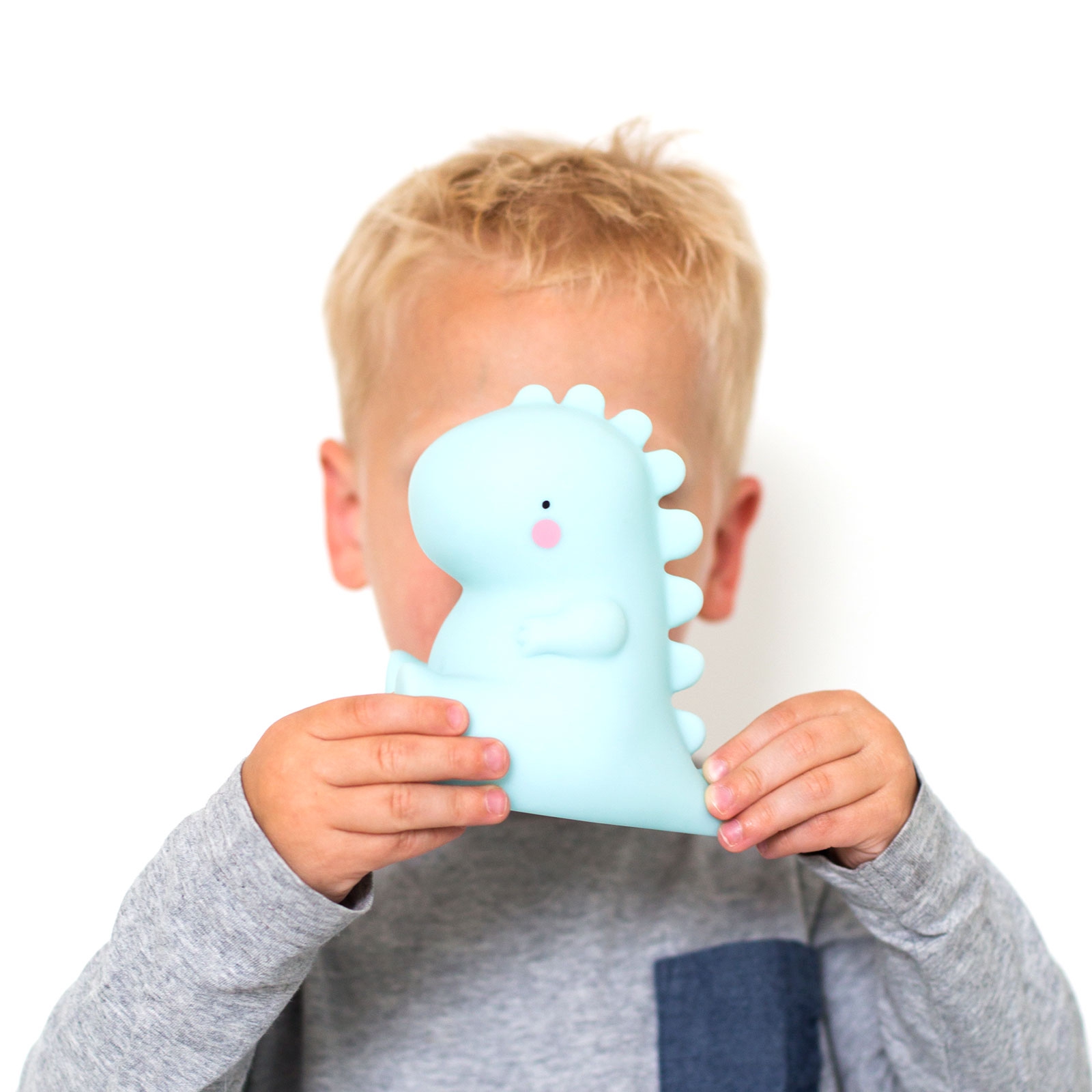 Petite veilleuse dinosaure bleu (12 cm) (A Little Lovely Company) - Image 2