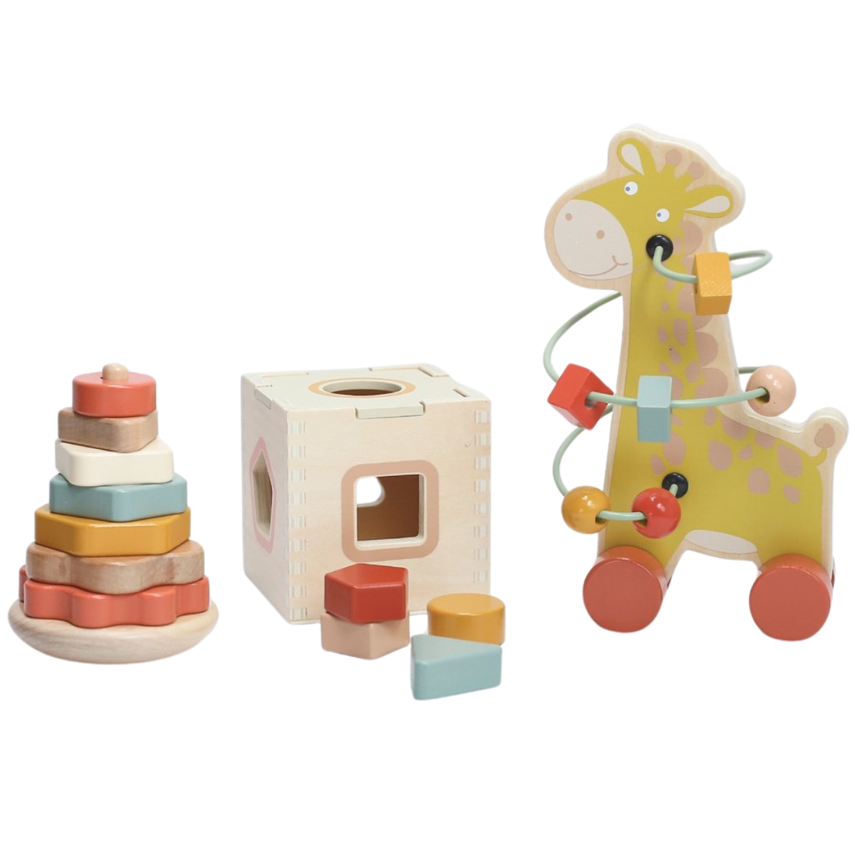 Coffret de jeux d'activités en bois (3 pièces)