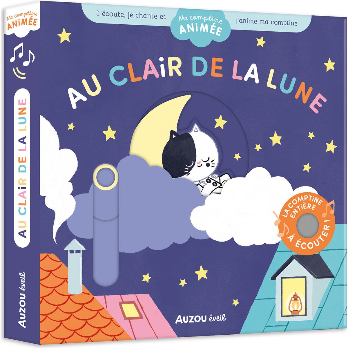 Auzou Editions - Livre sonore Ma comptine animée - Au clair de la lune