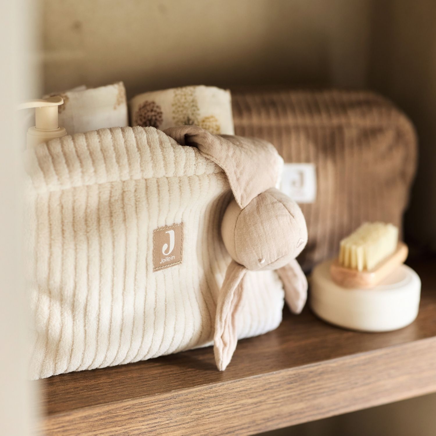 Jollein - Trousse de toilette Cloudy Rib Oatmeal