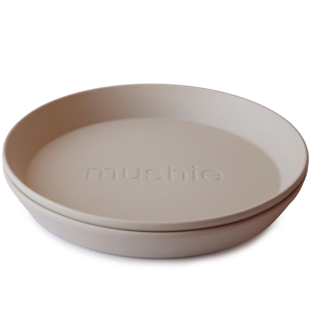 Lot de 2 assiettes rondes Vanilla (Mushie) - Image 1