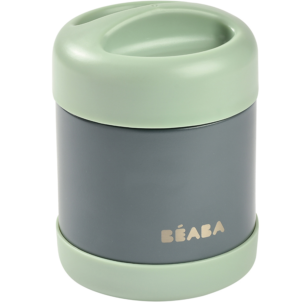 Thermos alimentaire en Inox minéral gris et vert sauge (300 ml) (Béaba) - Image 6