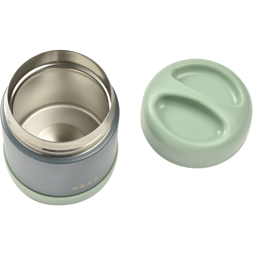 Thermos alimentaire en Inox minéral gris et vert sauge (300 ml) (Béaba) - Image 8