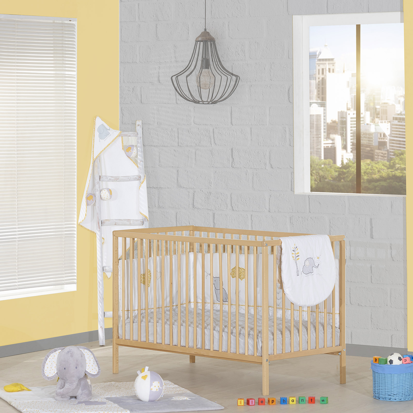 Lit à barreaux First naturel (60 x 120 cm) (Baby Price) - Image 2