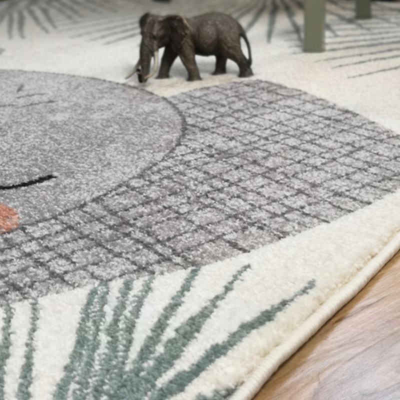Tapis rectangulaire éléphant Junko (120 x 170 cm) (Nattiot) - Image 4