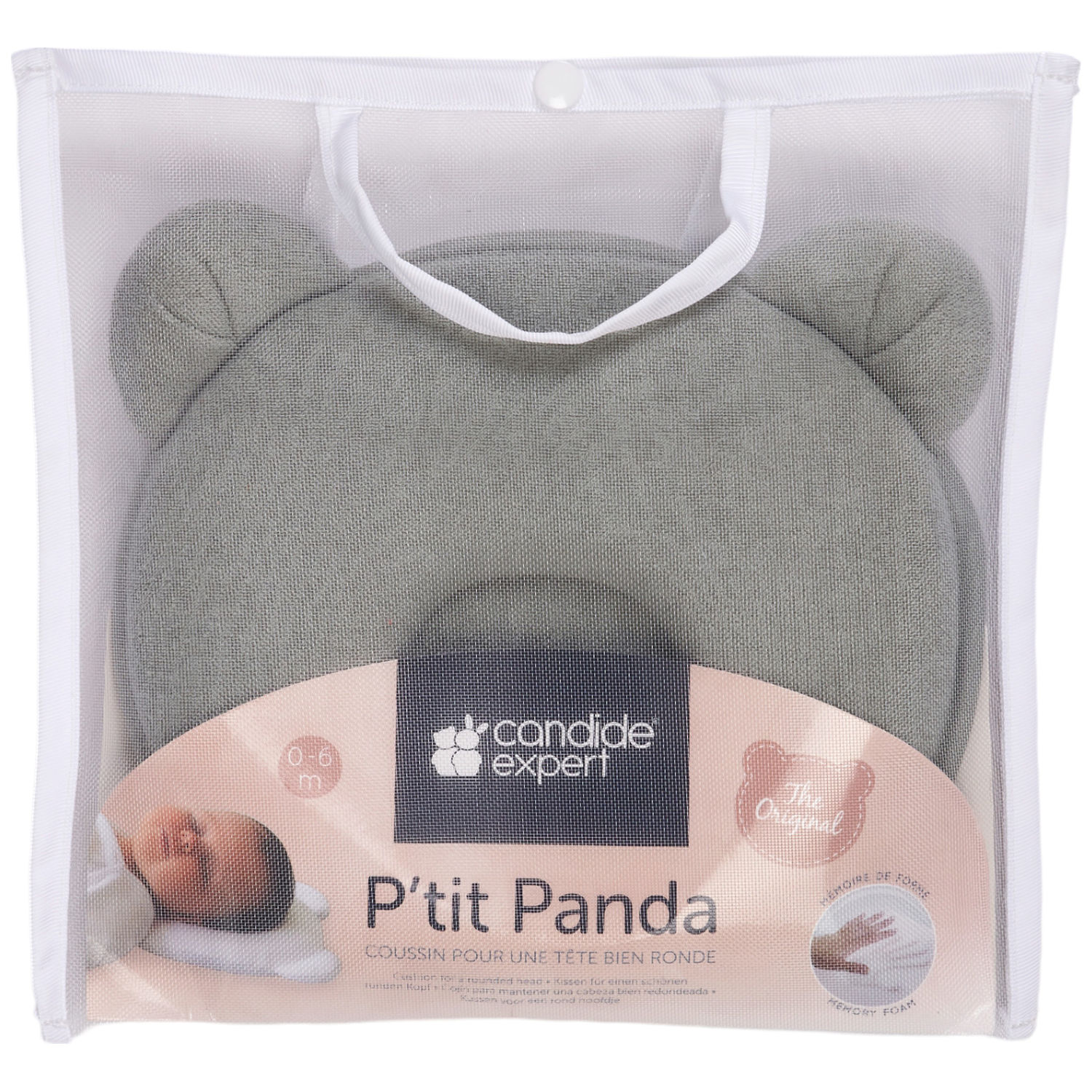 Coussin cale tête P'tit Panda kaki (Candide) - Image 1