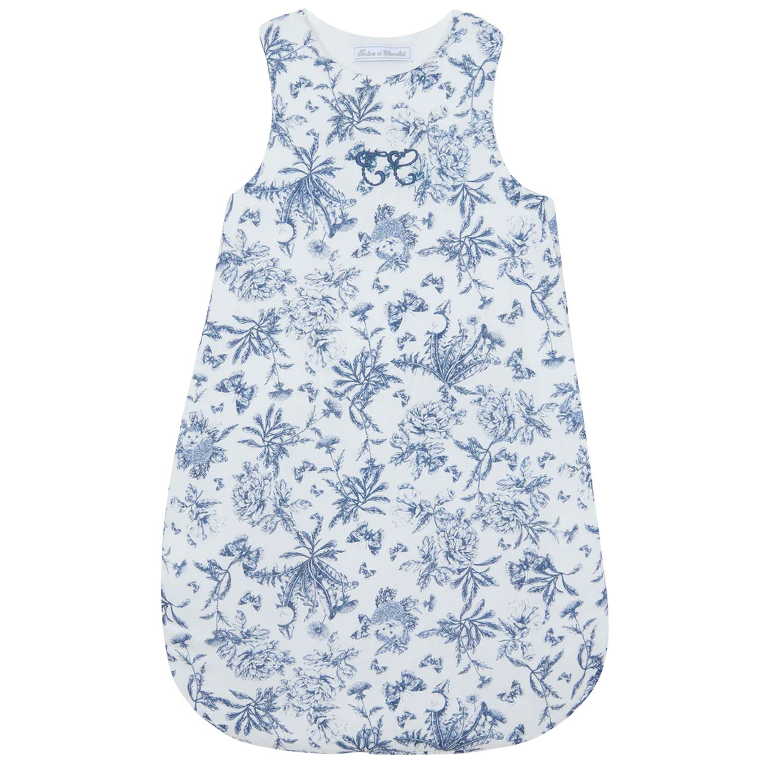 Tartine et Chocolat - Gigoteuse Toile de Jouy bleu (3-9 mois)