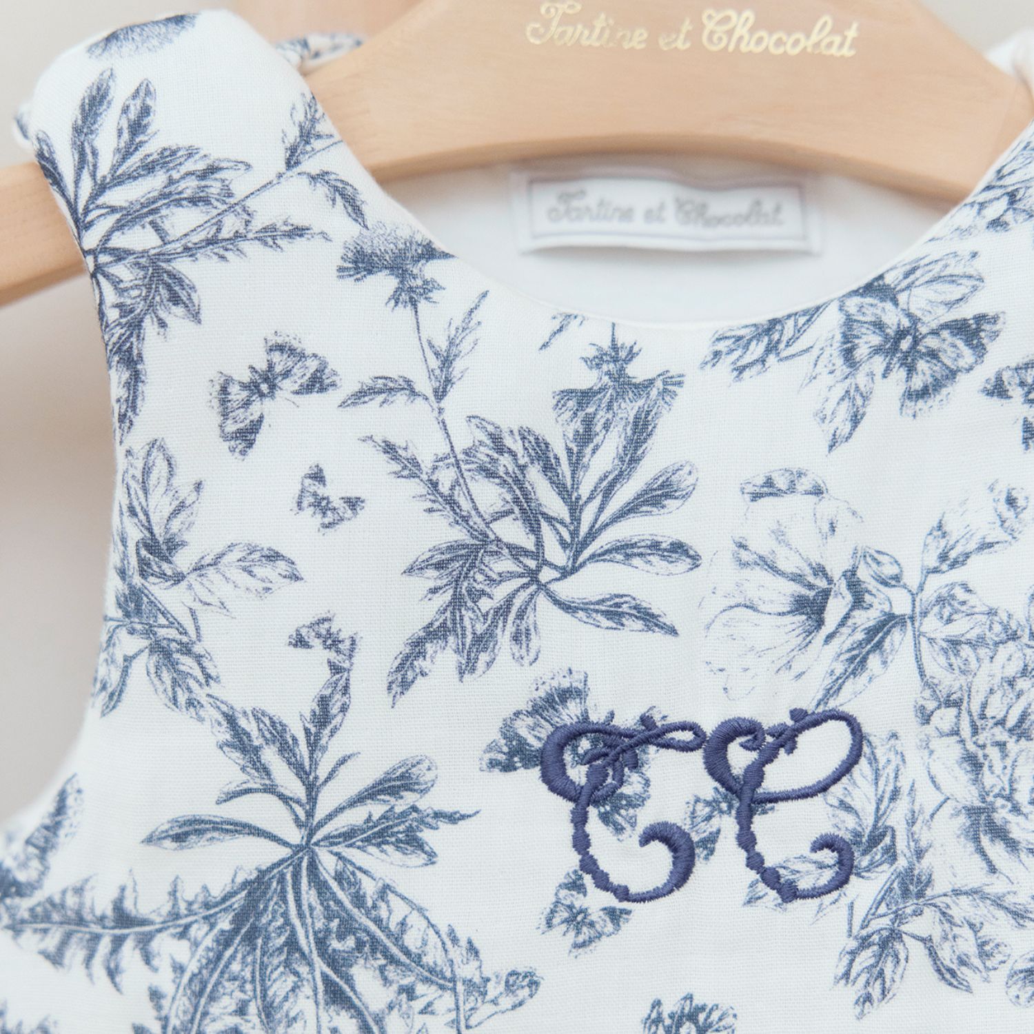 Gigoteuse Toile de Jouy bleu (3-9 mois) (Tartine et Chocolat) - Image 3
