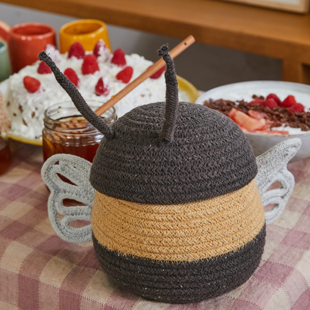 Panier de rangement Bébé Abeille (Ø 15 x 15 cm) (Lorena Canals) - Image 1