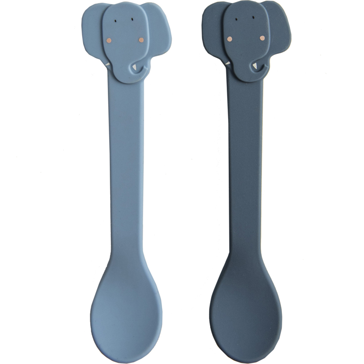 Lot de 2 cuillères en silicone Mrs. Elephant (Trixie) - Couverture
