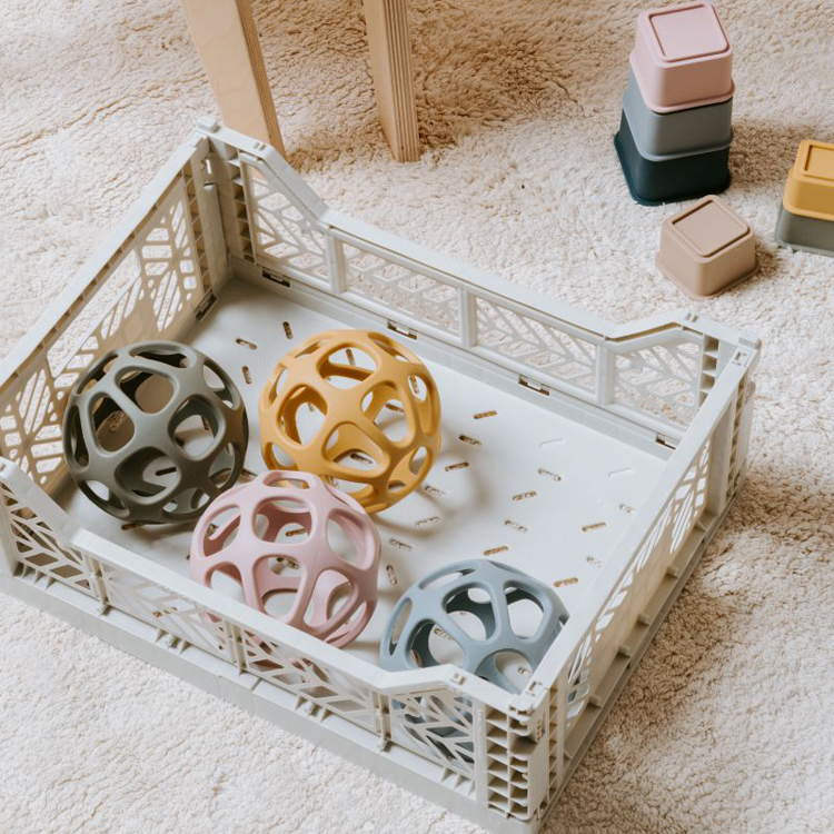 Balle de préhension en silicone Ocre (Baby's Only) - Image 7