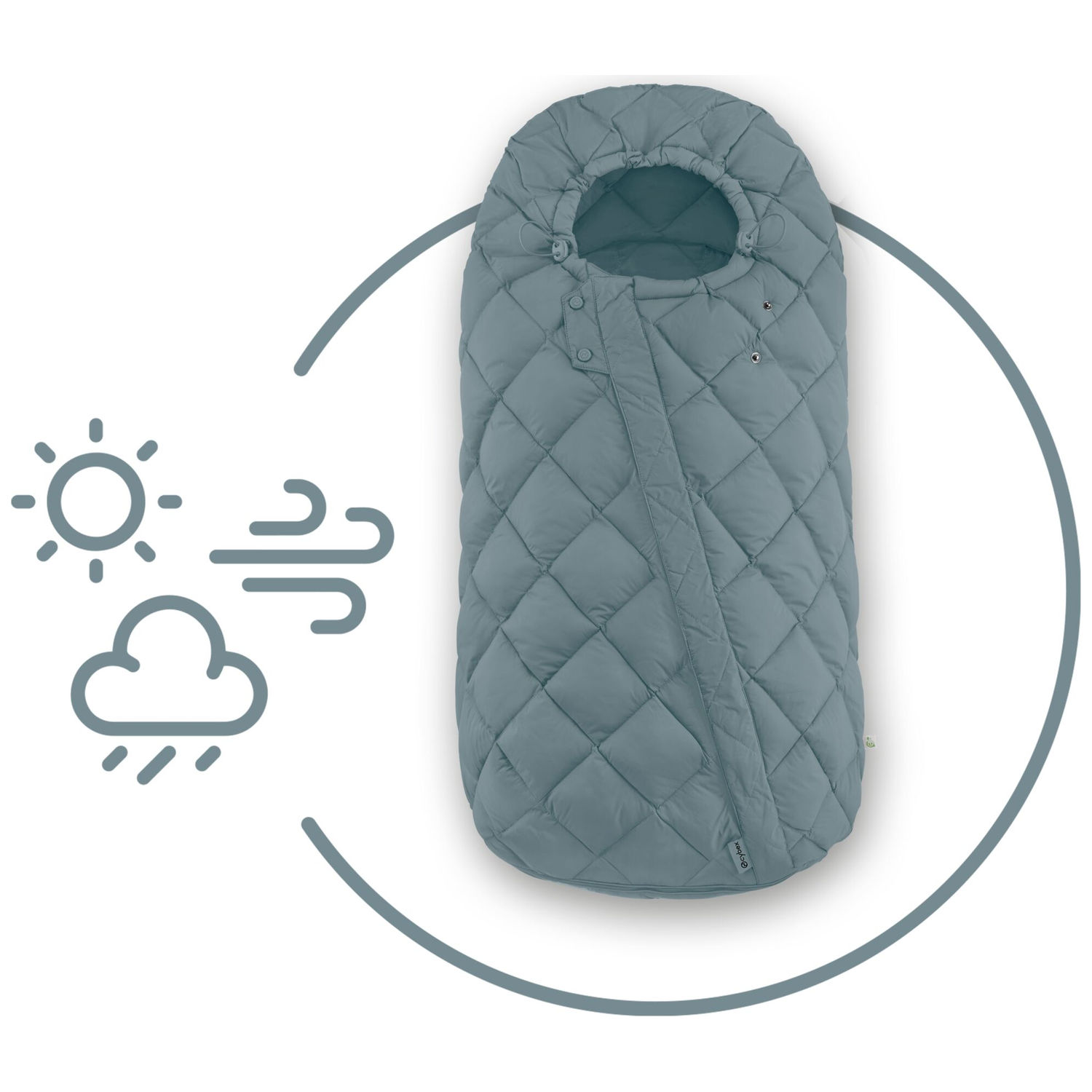 Chancelière universelle pour poussettes Snogga 2 Almond Beige (Cybex) - Image 4