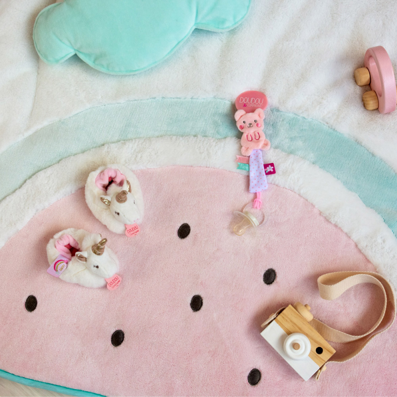 Coffret chaussons Coffret peluches Ma jolie licorne (0-6 mois) (Doudou et Compagnie) - Image 5