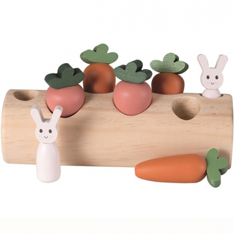 Jeu à encastrer buche, lapins et légumes (Egmont Toys) - Image 1
