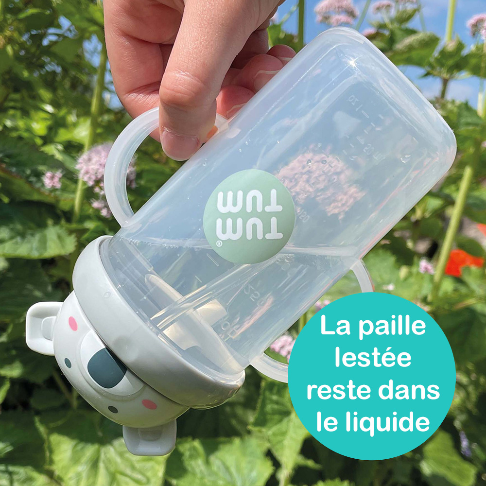 Tasse antifuite avec paille lestée Koala (300 ml) (Tum Tum) - Image 3
