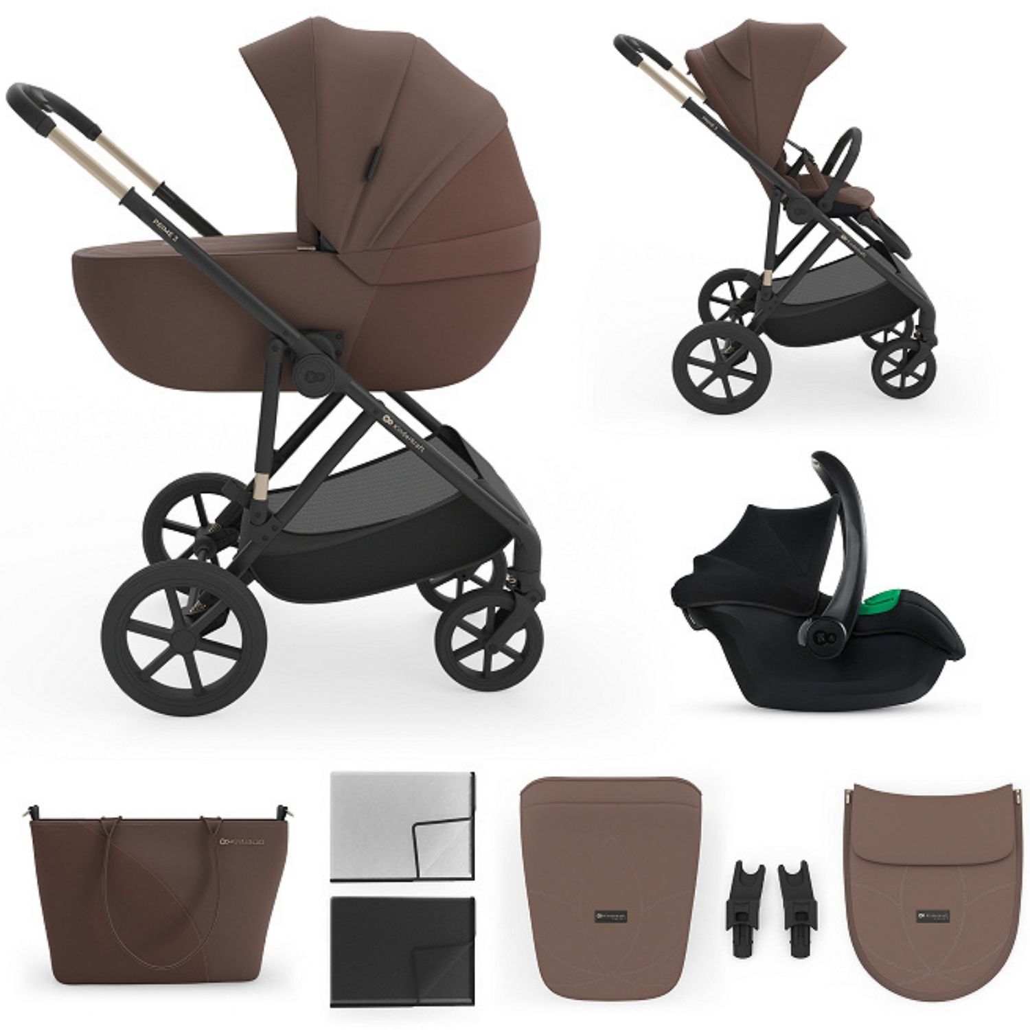 Poussette 2 en 1 Prime 3 Velvet Mocca