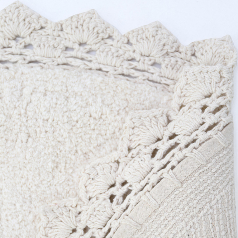 Tapis rond Perla écru (110 cm) (Nattiot) - Image 3