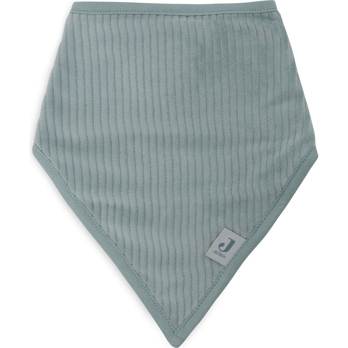 Lot de 2 bavoirs bandana Velvet Rib Sea Green-Ivory (Jollein) - Image 4