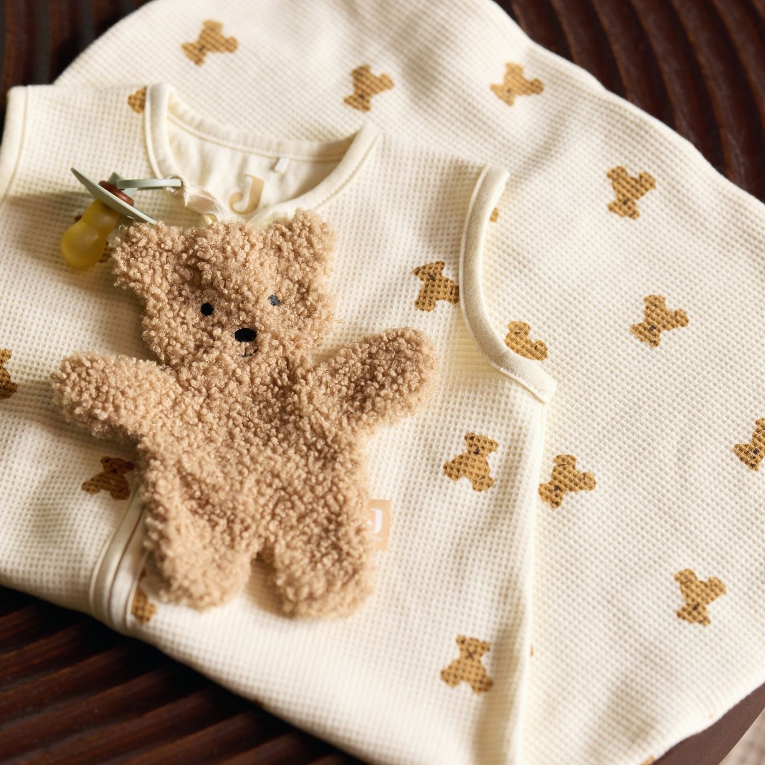 Gigoteuse légère jersey Little Waffle Mini Teddy Bear TOG 0,5 (0-3 mois) (Jollein) - Image 2