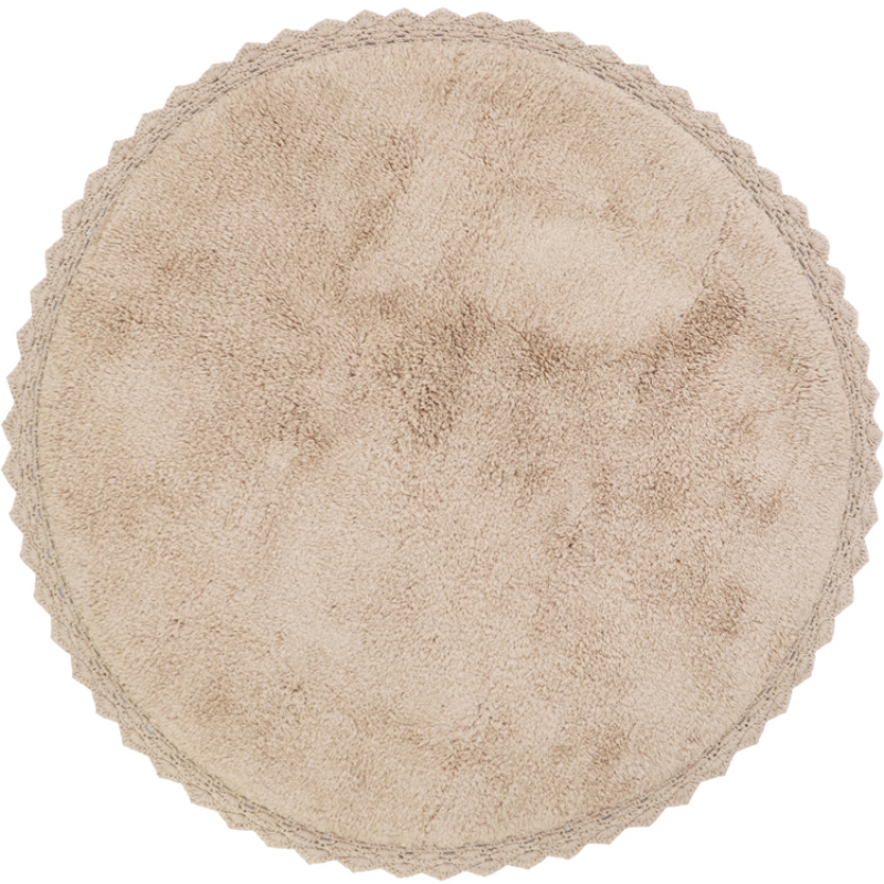 Tapis rond Perla nude (110 cm) (Nattiot) - Image 1