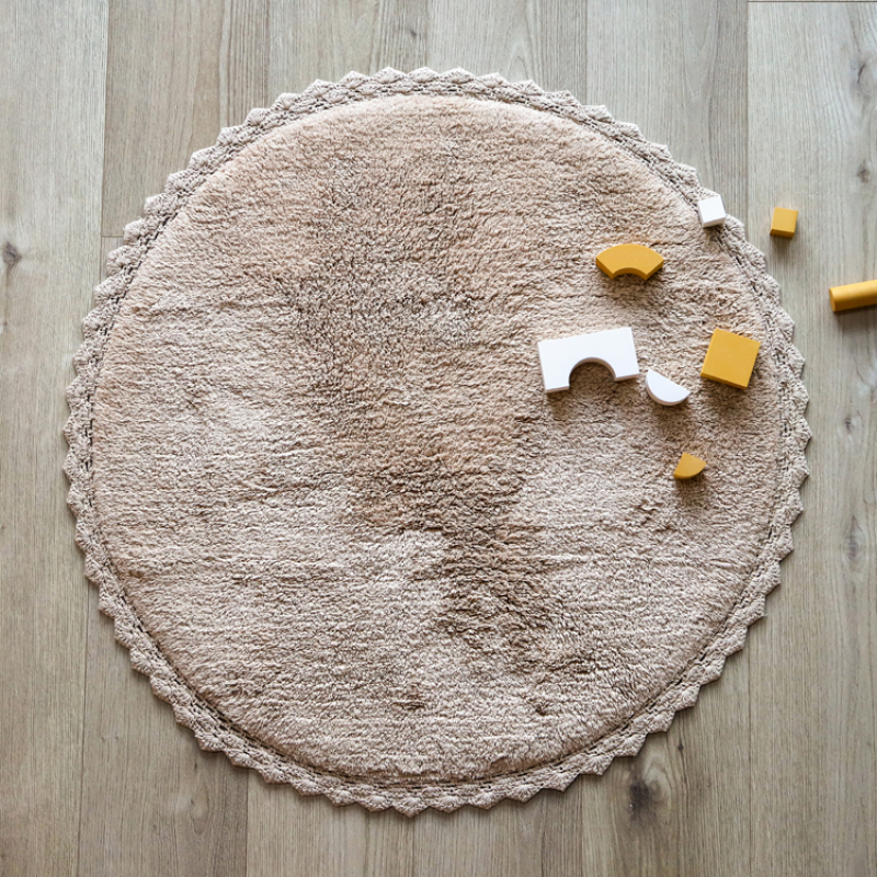 Tapis rond Perla nude (110 cm) (Nattiot) - Image 5