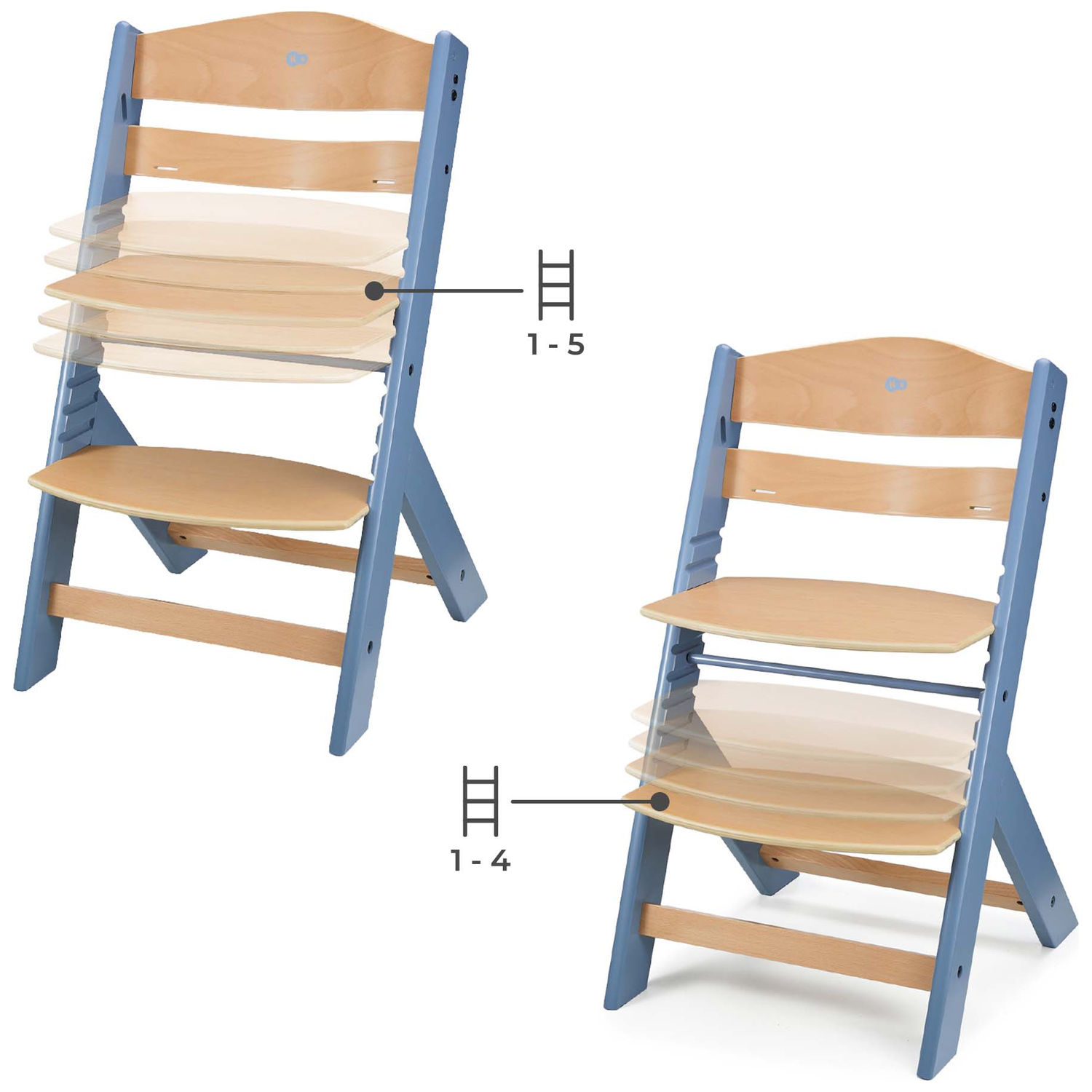 Chaise haute évolutive Enock avec coussin Nordic Breeze (Kinderkraft) - Image 6