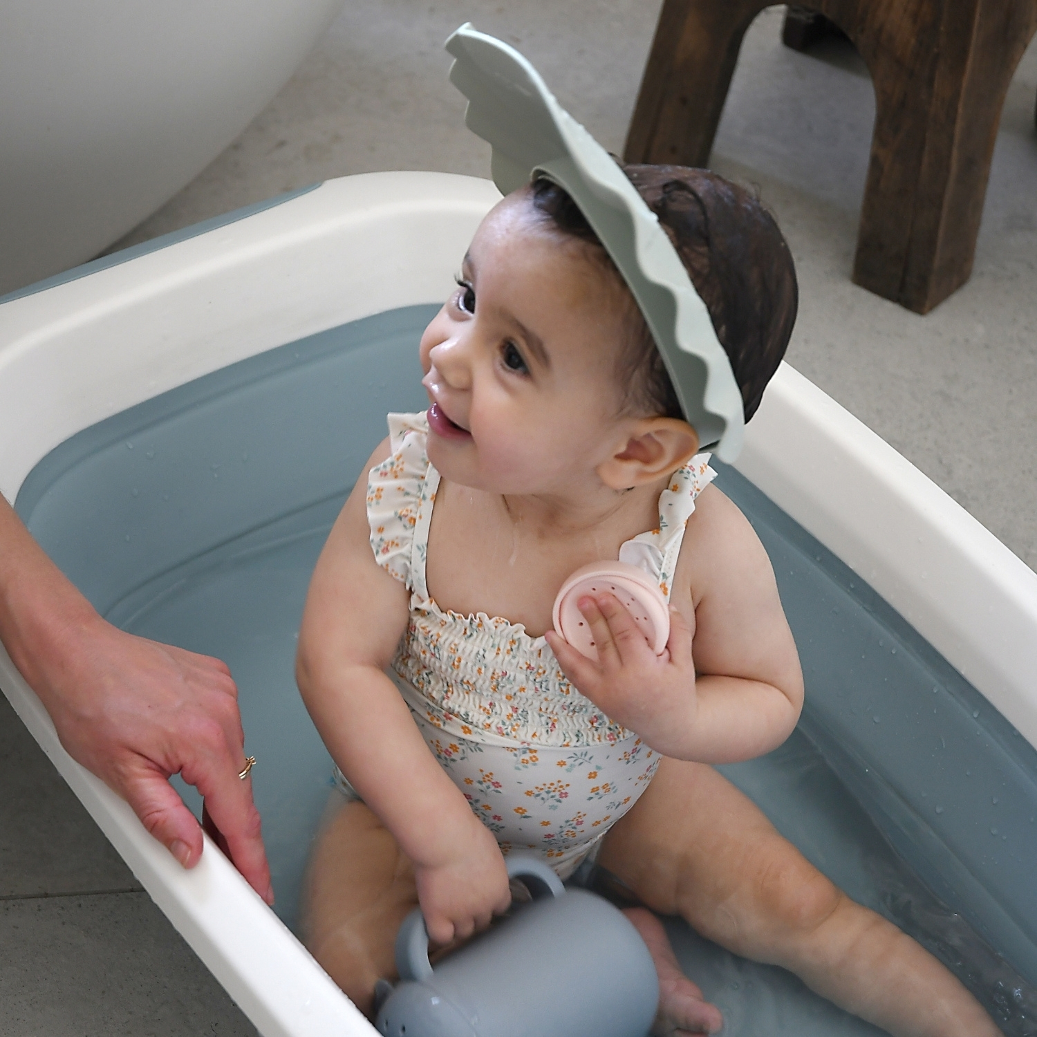 Visière de bain silicone vert de gris (Béaba) - Image 4