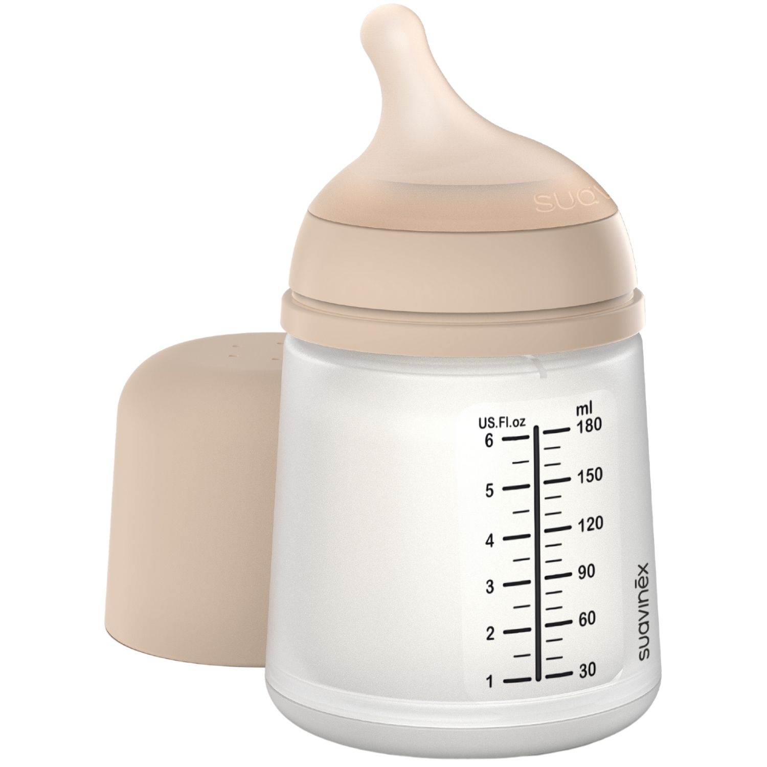 Suavinex - Biberon anti-colique Zerø.Zerø - Taille unique Spécial Allaitement - A Light (180 ml)