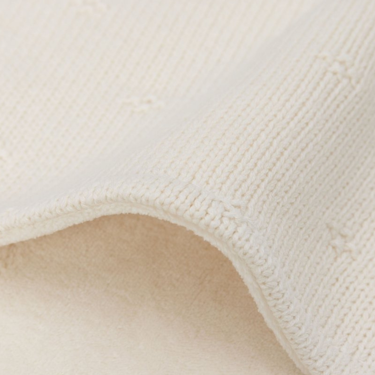 Couverture en polaire Cosy Knit Ivory (75 x 100 cm) (Jollein) - Image 6