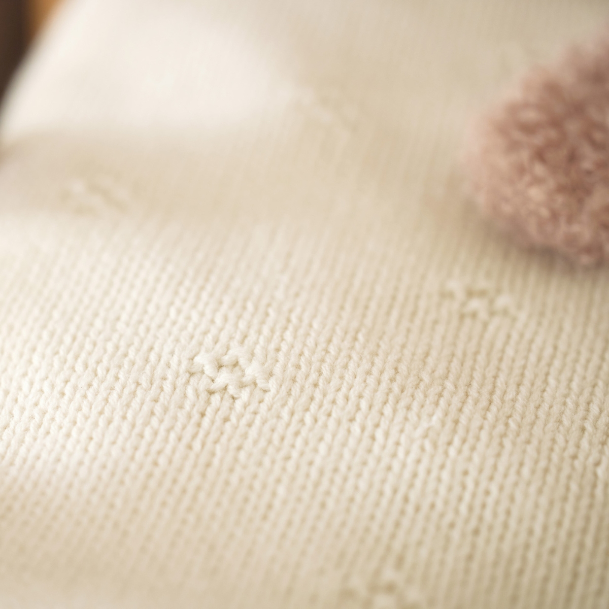 Couverture en polaire Cosy Knit Ivory (75 x 100 cm) (Jollein) - Image 3