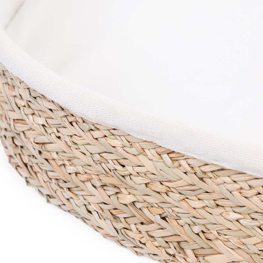 Panier à langer en jonc tressé avec matelas (70 x 50 cm) (Childhome) - Image 8