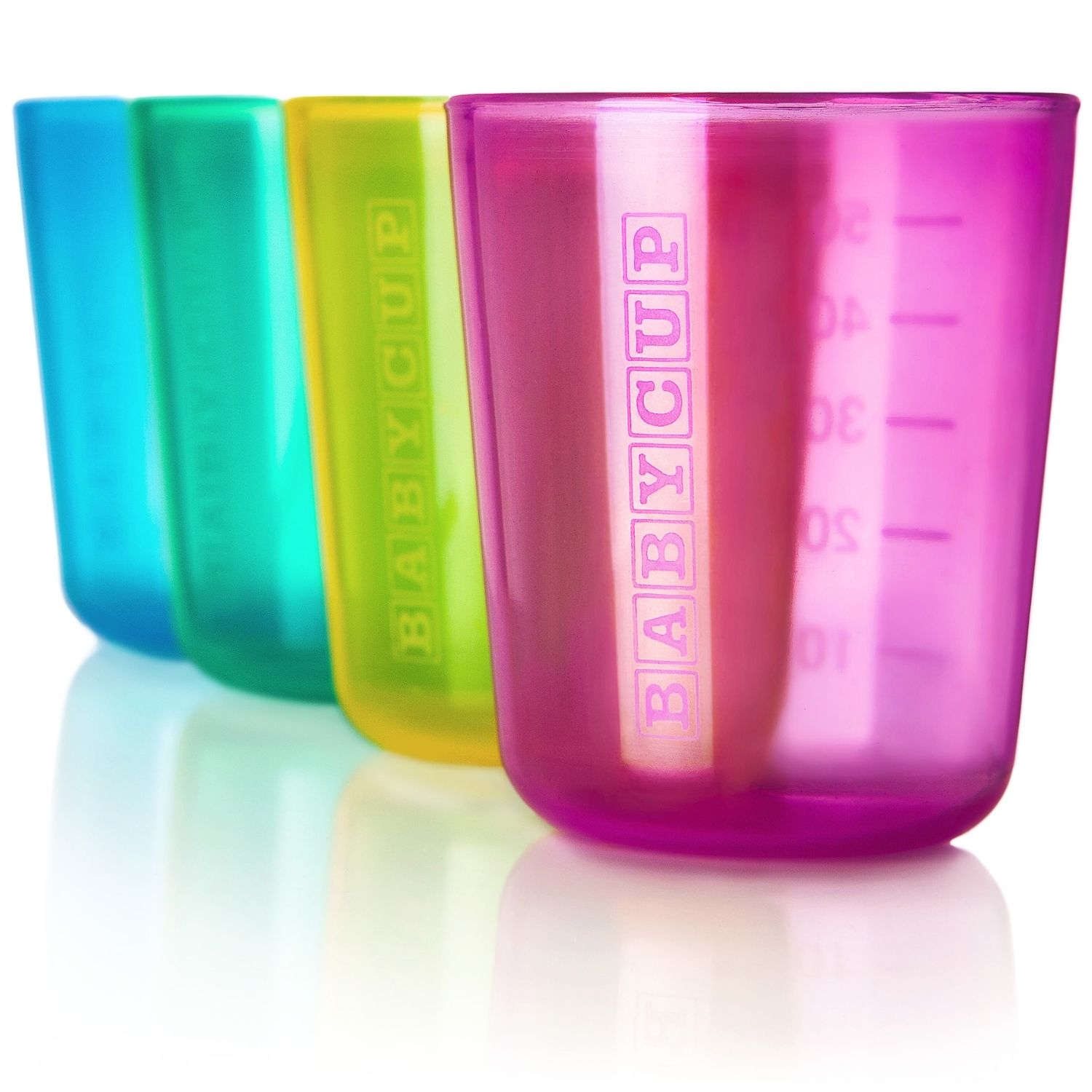 Babycup - Lot de 4 petites tasses multicolores