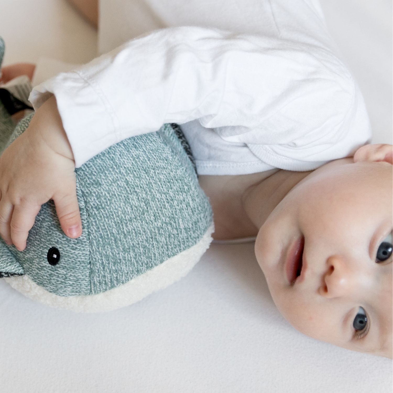 Peluche bruit blanc rechargeable baleine Moby vert (FLOW) - Image 3