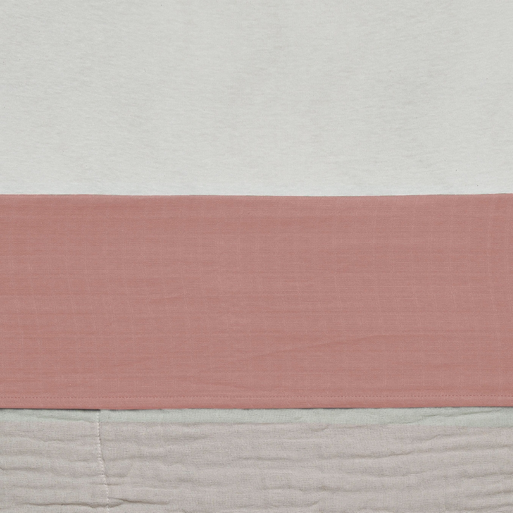 Drap de berceau en coton Wrinkled Rosewood (75 x 100 cm) (Jollein) - Image 1