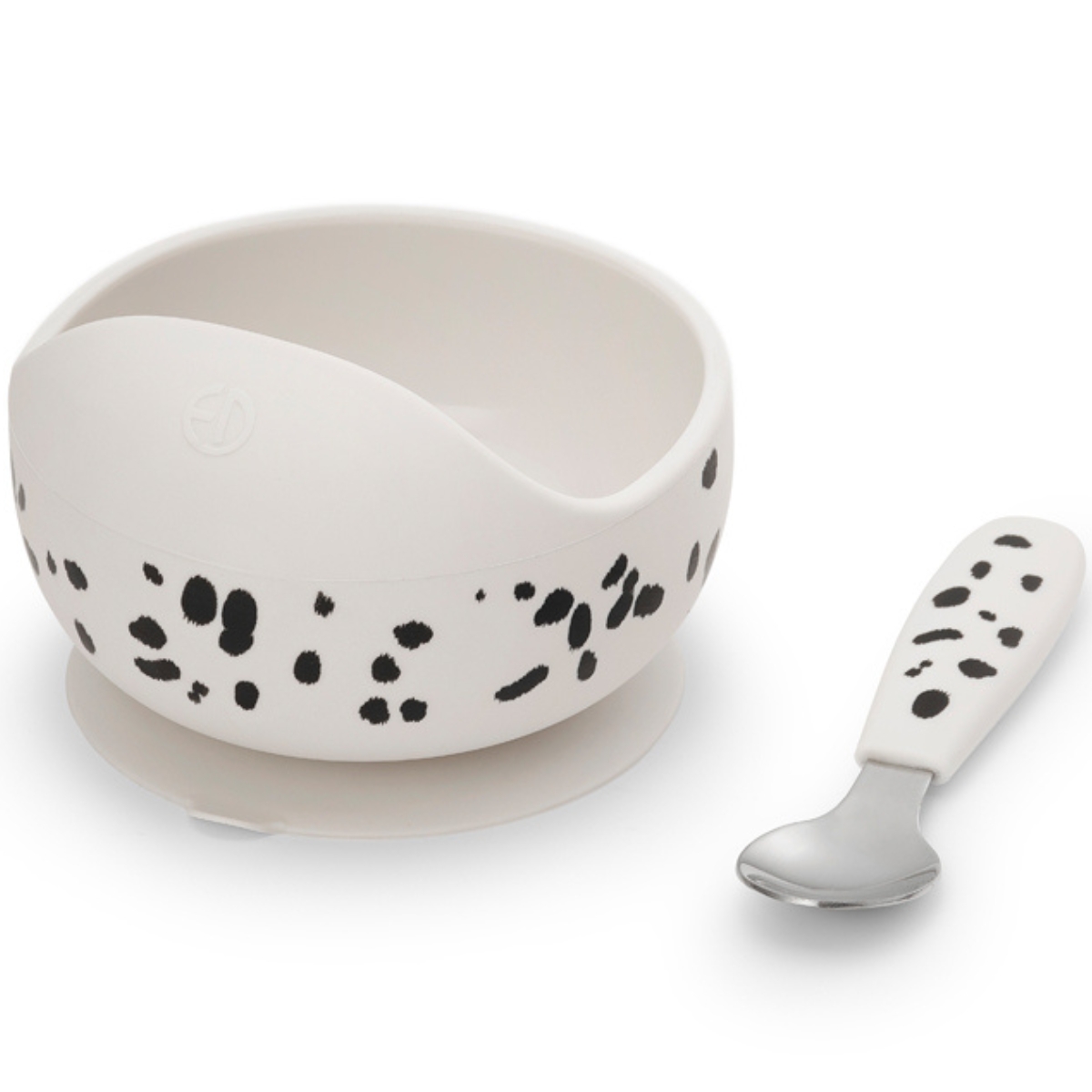 Elodie Details - Set bol et cuillère en silicone Dalmatian Dots