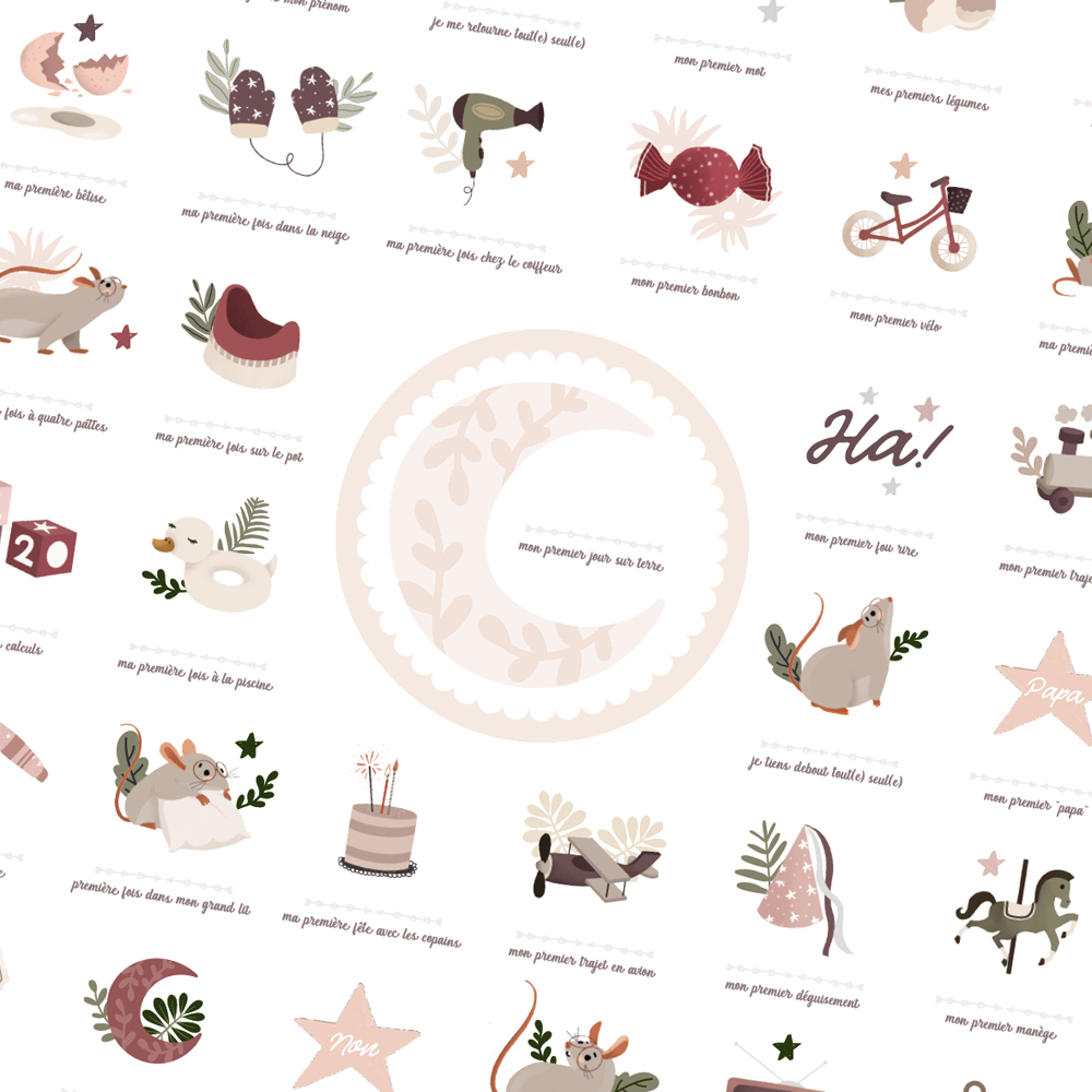 Affiche Mes Premières Fois Souris Poudre maman et papa (40 x 50 cm) (Les Petites Dates) - Image 5