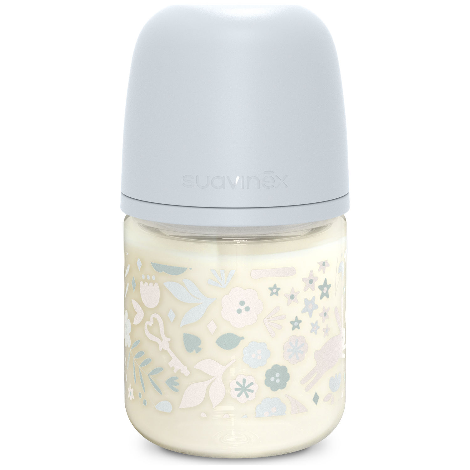 Biberon en verre tétine SXPro S Wonderland Bleu (120Ml) (Suavinex) - Image 1