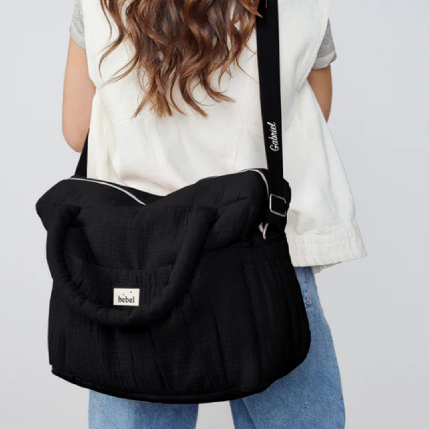 Sac à langer à anses noir réglisse Comme un bonbon (BEBEL) - Image 7