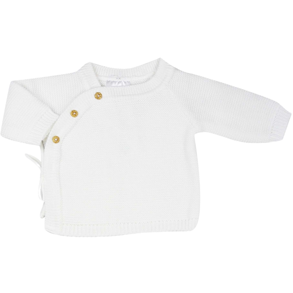 Brassière en maille Blanche (0-1 mois) (Trois Kilos Sept) - Image 1