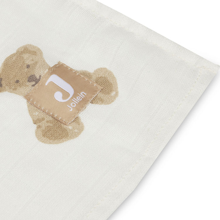 Lot de 2 maxi langes en coton ours Teddy Bear (115 x 115 cm) (Jollein) - Image 4