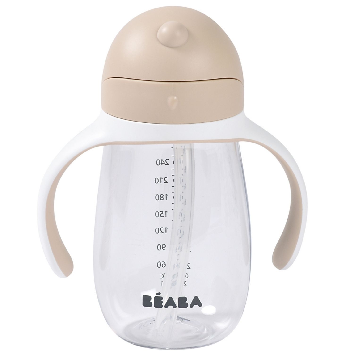 Béaba - Tasse d'apprentissage avec paille Argile (300 ml)