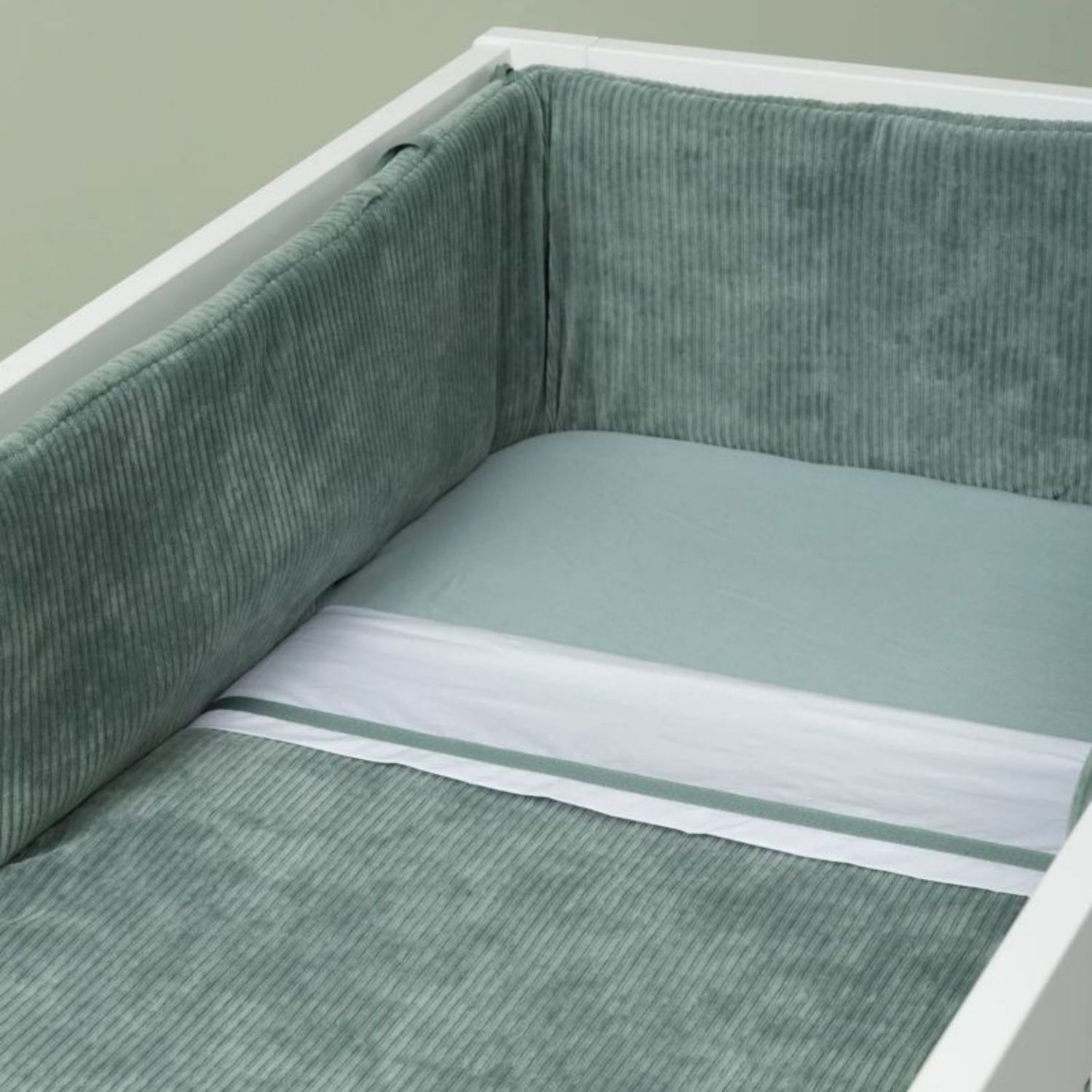 Tour de lit Sense vert d'eau (pour lits 60 x 120 ou 70 x 140 cm) (Baby's Only) - Image 2