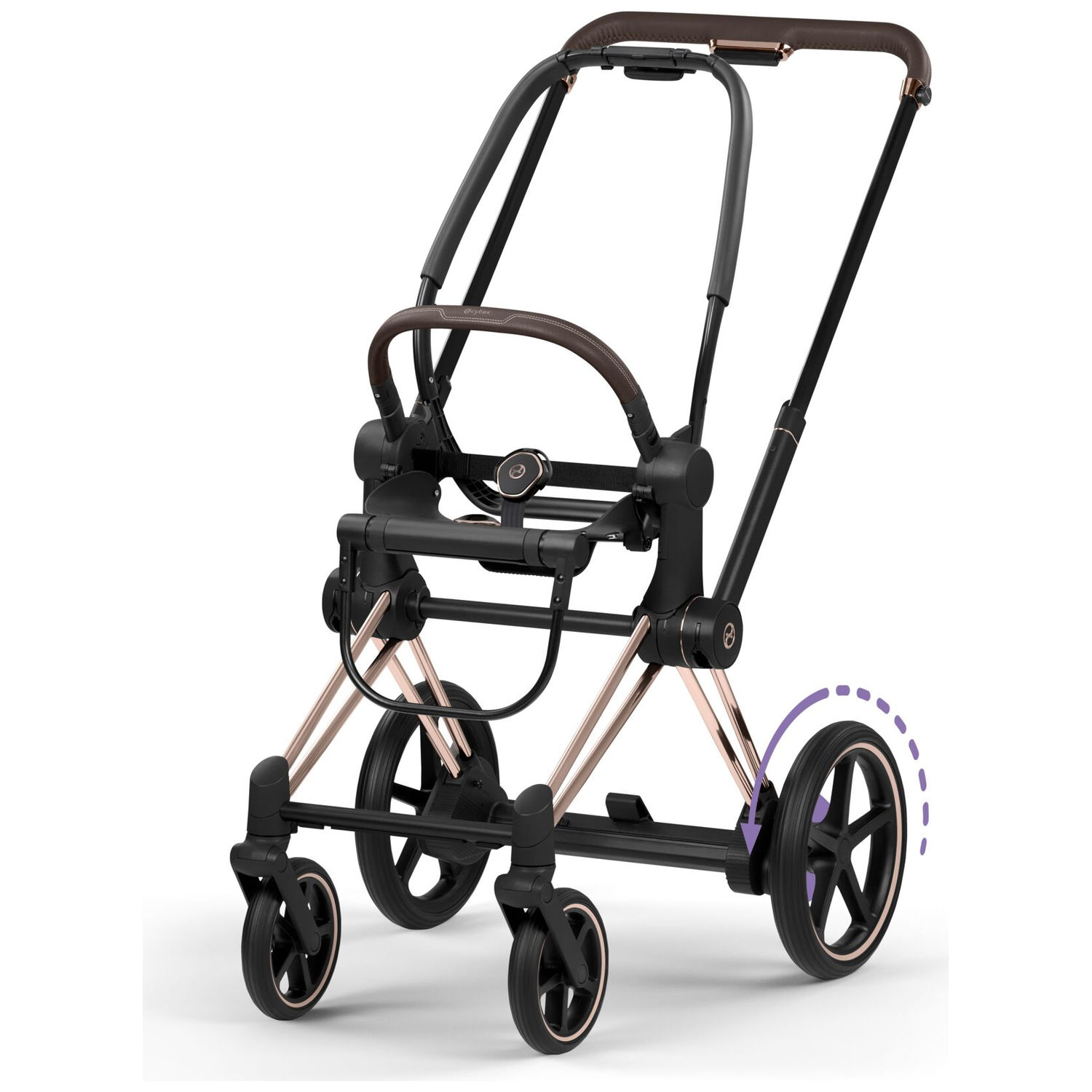 Châssis e-PRIAM 2026 Poussette électrique tout-terrain Rose Gold