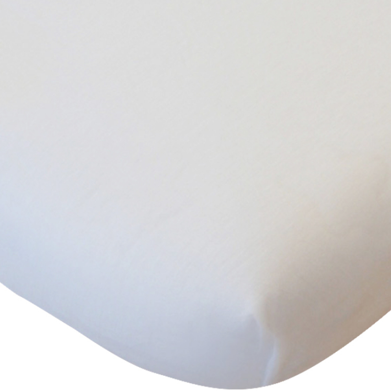 Drap housse de berceau en coton bio blanc (40 x 80 cm) (Kadolis) - Image 1
